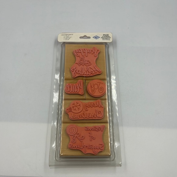 Vintage Holiday Stamps NEW Rubber Stamps Junk Journaling Christmas Scrapbooking - Picture 3 of 6